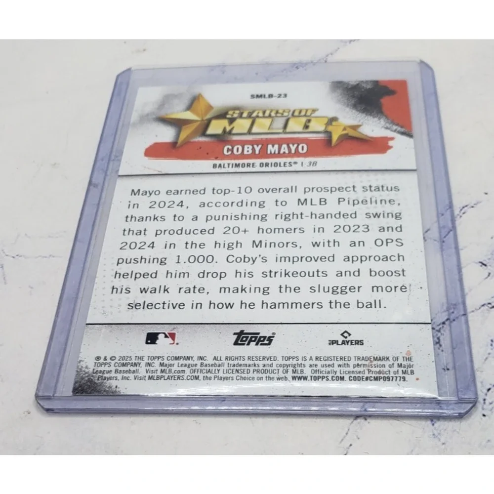 2025 Topps Series 1 Coby Mayo RC Stars of the MLB Orioles ROOKIE